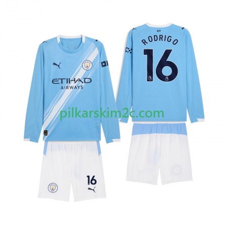 Koszulka Manchester City Rodrigo Hernandez 16 Dziecięca Główna 2025/26 Koszulki Piłkarskie(L/S)